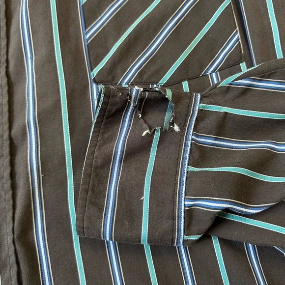 Vintage Ash Creek Trading Pin Striped Pearl Snap Shirt Size XXL - Picture 5 of 6